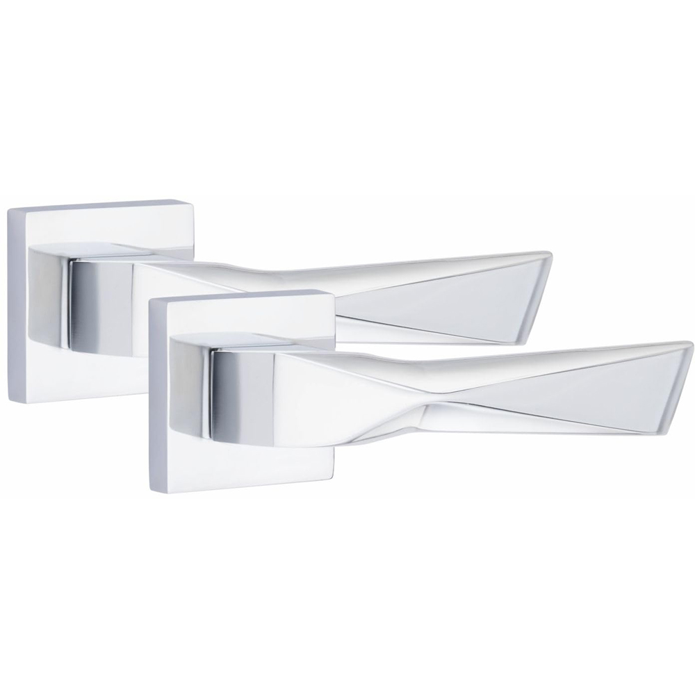 Golden Grace Polished Chrome Aura Door Handle Set 5 Pack Image 3