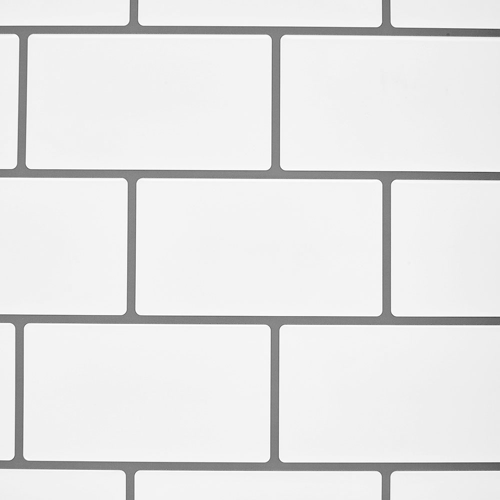 Living and Home Lattice White and Black Peel and Stick Wallpaper Tile 10 Pack Image 1