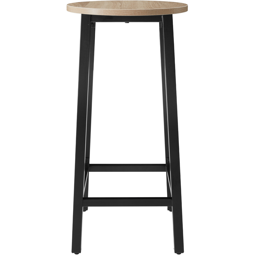 tectake Corby Light Wood Oak Sonoma Set of 2 Bar Stool Image 4