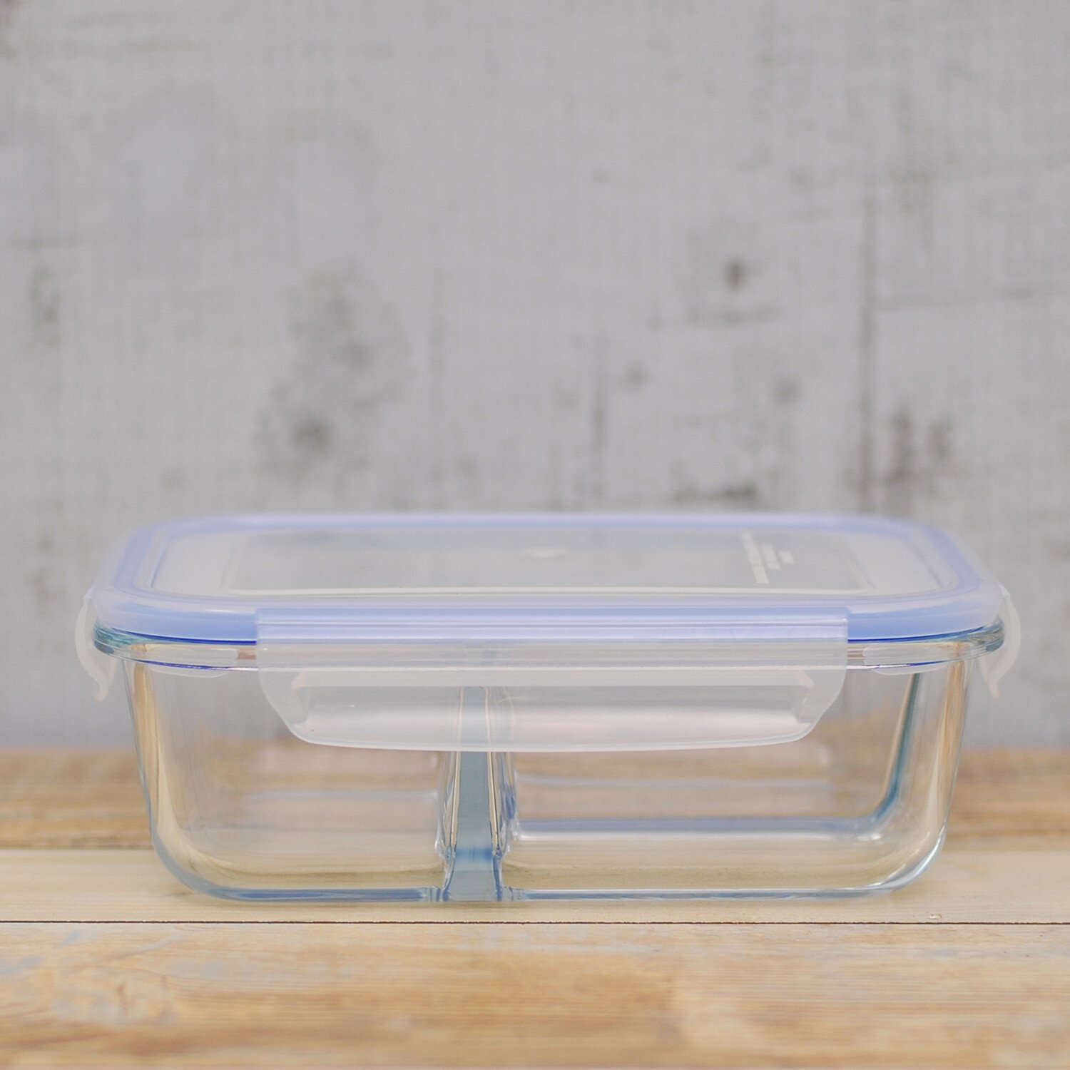 Rectangle Portioned Glass Container - Clear Image 3