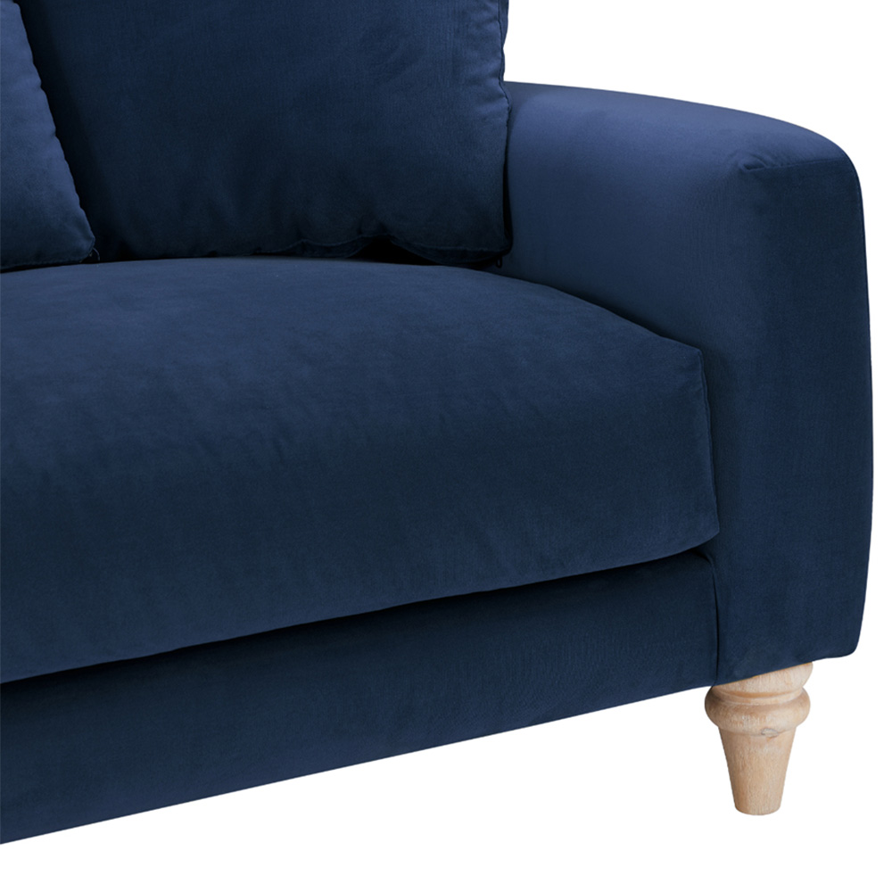 Home Detail Covent 3 Seater Navy Blue Velvet Sofa Image 8