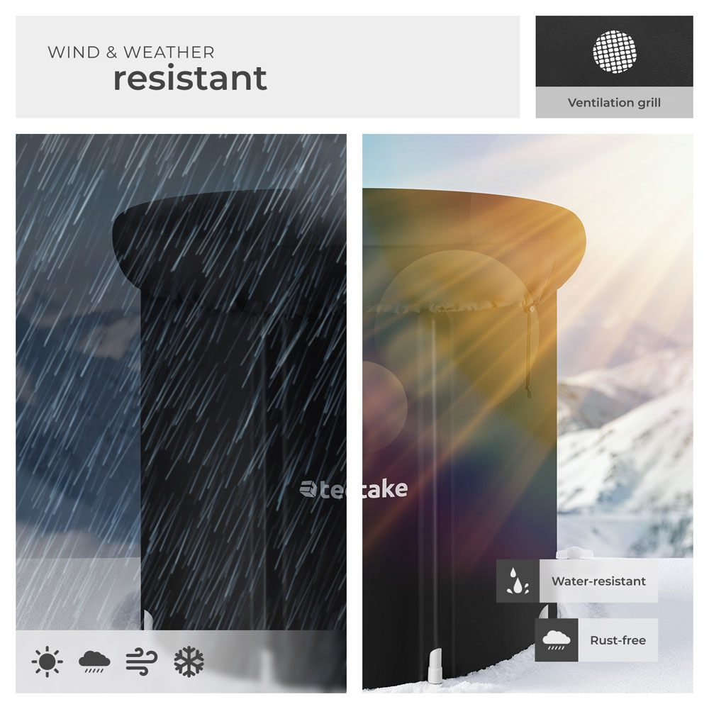 tectake Helsinki Foldable Triple Insulated Portable Ice Bath Barrel with Pump 320L Image 7