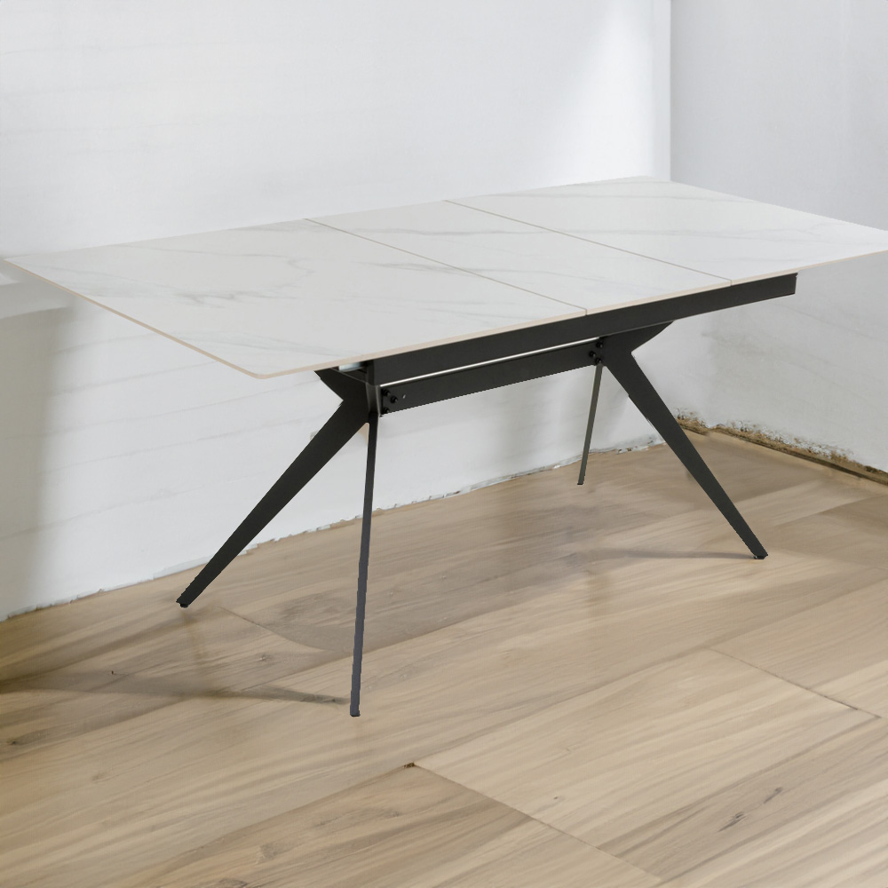 Shankar Timor 6 Seater 180cm Extending Dining Table White Image 1