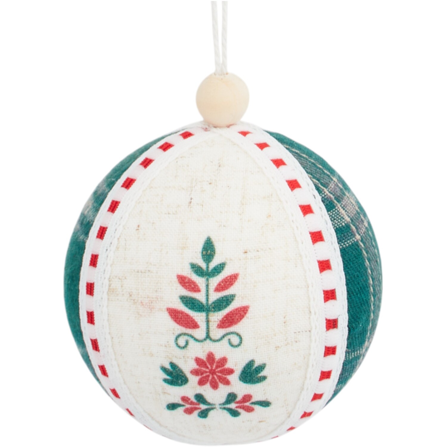Tartan Fabric Bauble Image 3