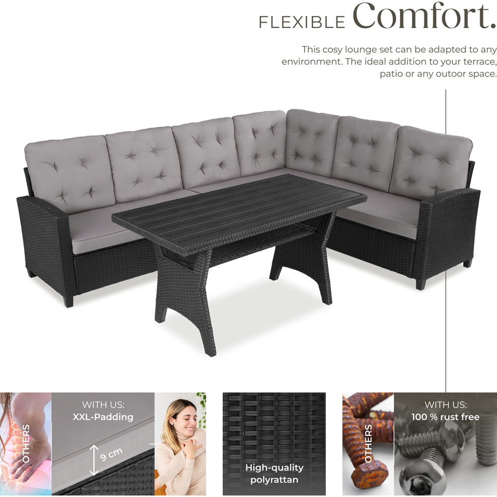 tectake Catania 6 Seater Garden Furniture Set with Cushions Image 3
