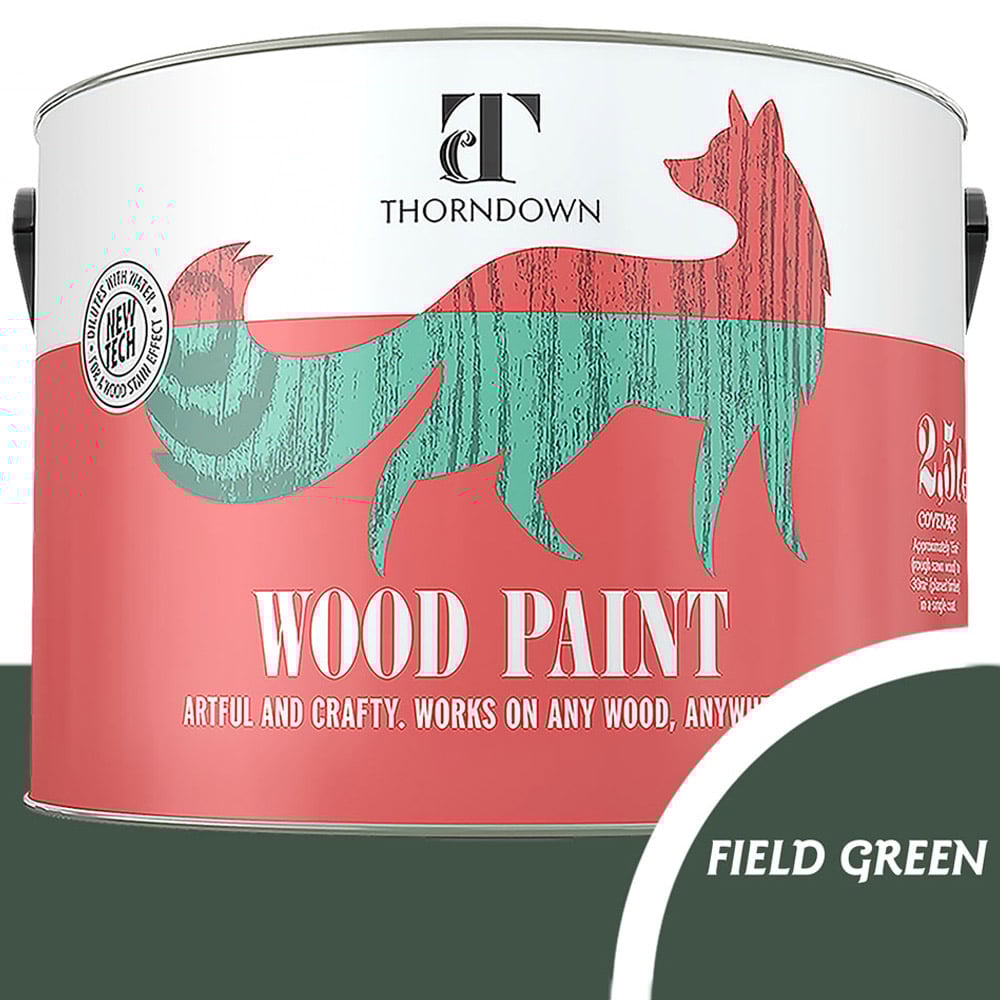 Thorndown Field Green Satin Wood Paint 2.5L Image 4