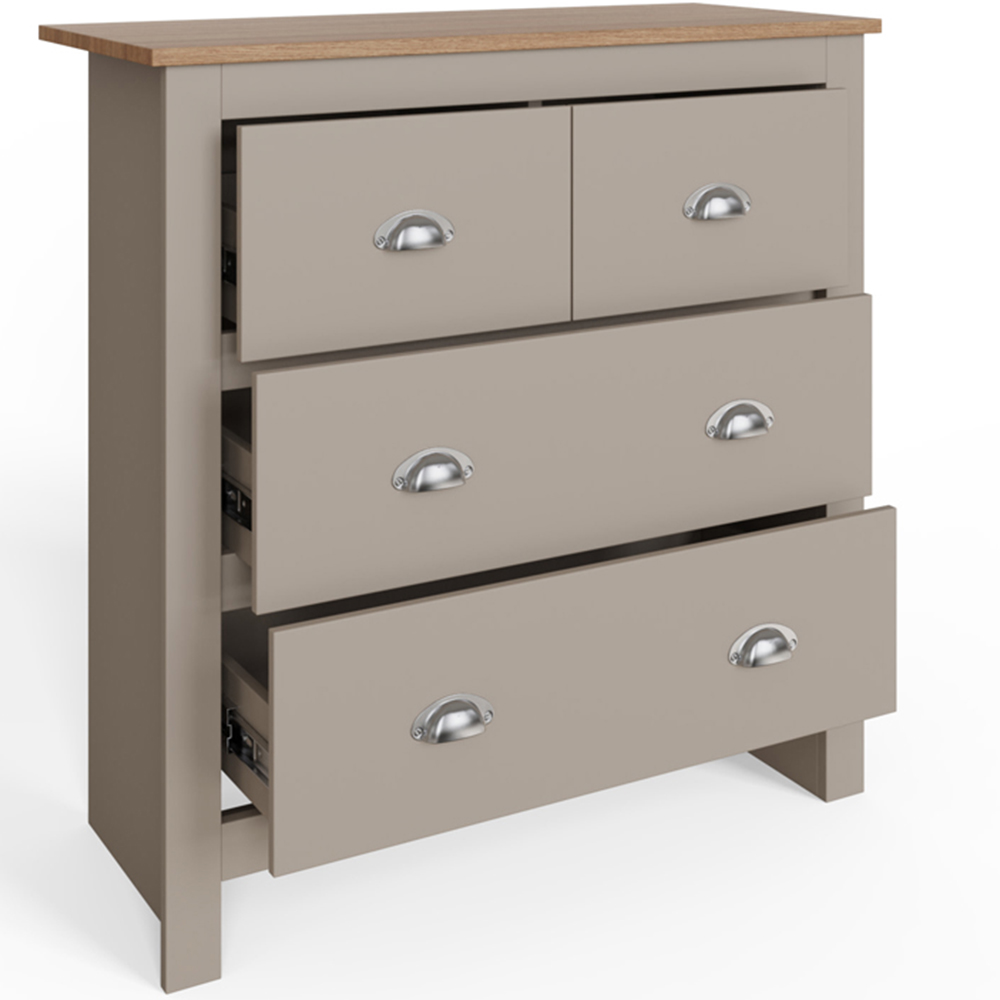 GFW Lancaster 4 Drawer Grey Chest of Drawers Image 3