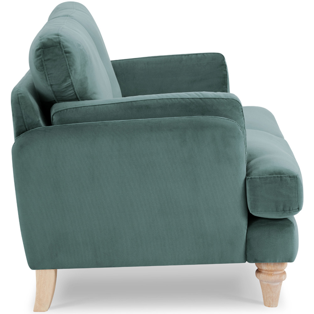 Home Detail Regent 2 Seater Teal Velvet Sofa Image 4