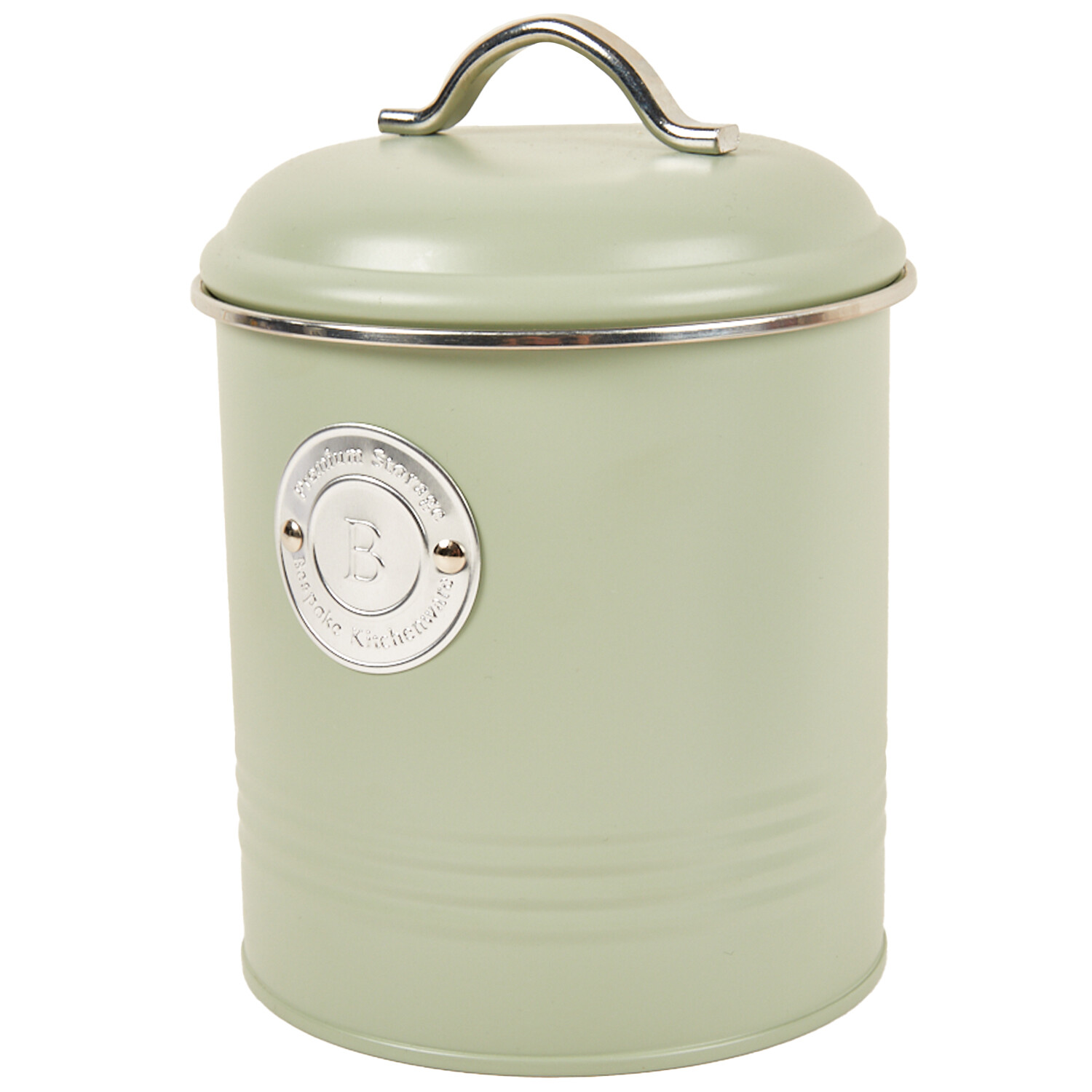 Ribbed Biscuit Canister - Sage Image 2