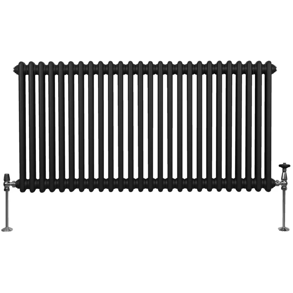 Monster Shop 5053 BTU Black Traditional 2 Column Radiator 600 x 1192mm Image 3