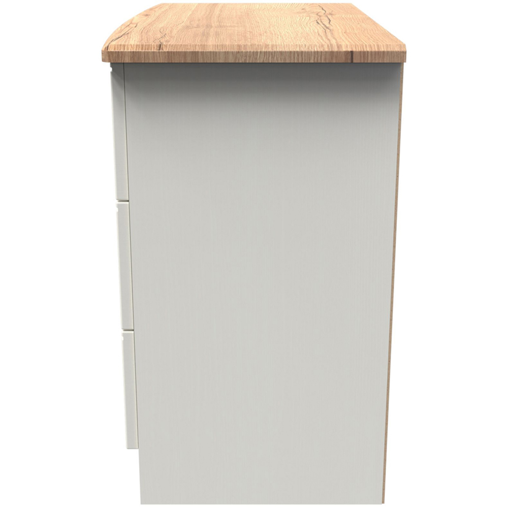 Crowndale Victoria 3 Drawer Cream Ash and Oak Chest of Drawer Image 3