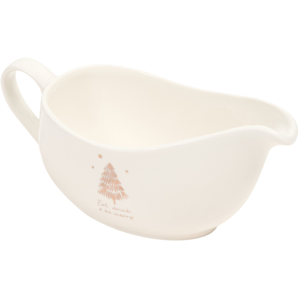 Gold Spruce Gravy Boat White Image 5
