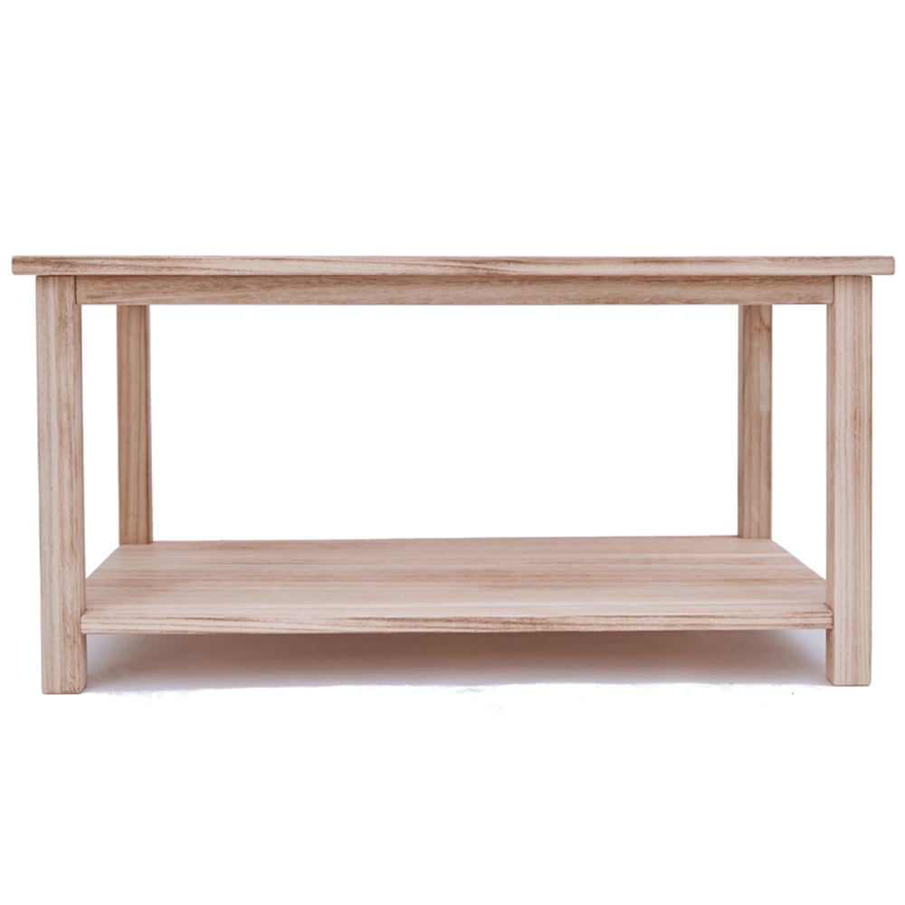 Portofino Single Shelf Light Wood Coffee Table Image 4