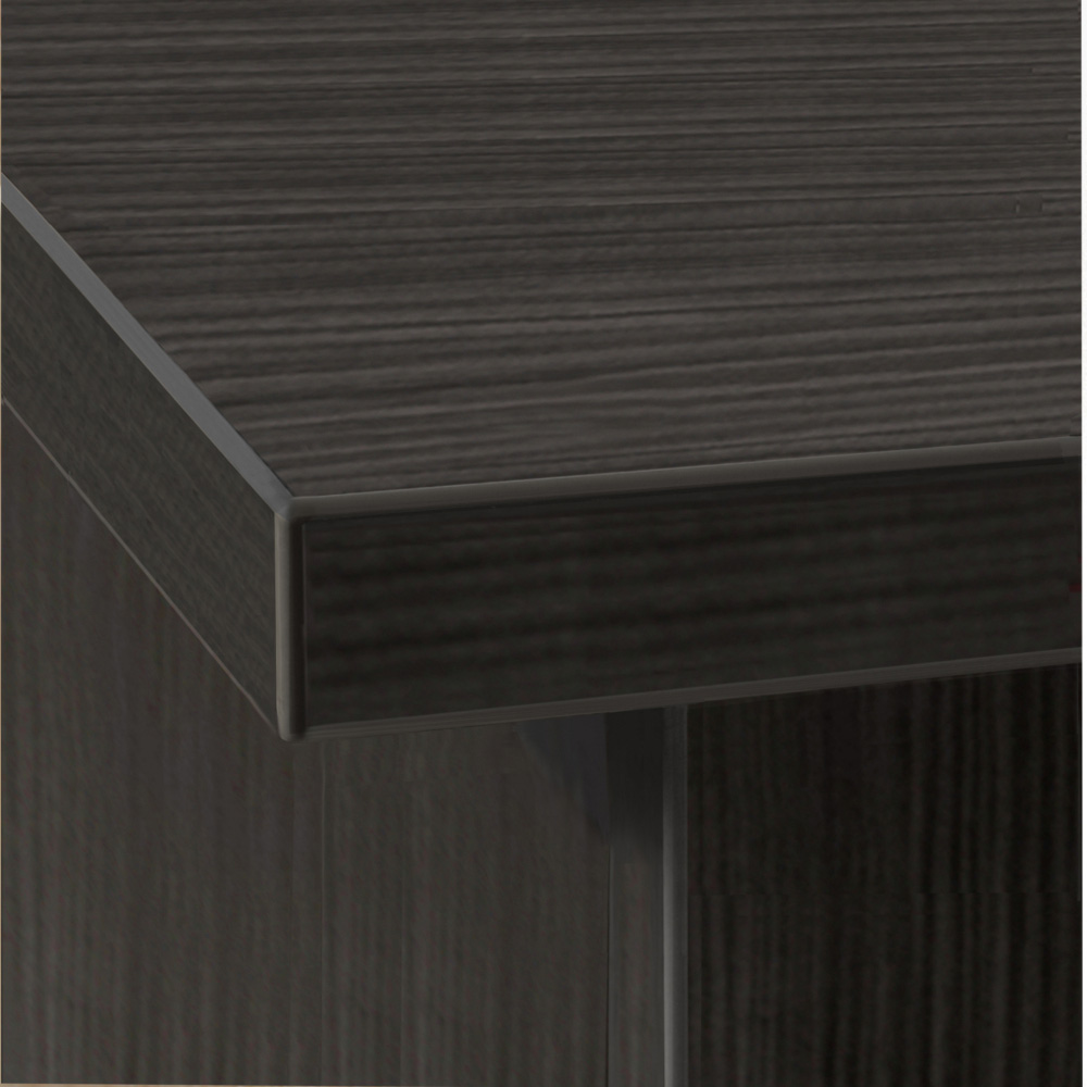 R White Cabinets 2 Shelf Black Desk Height Bookcase Image 3