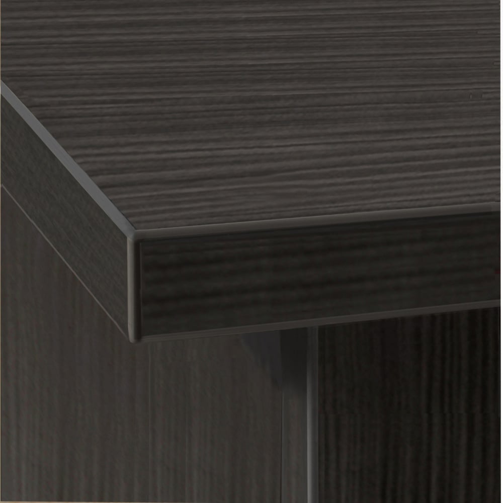 R White Cabinets 4 Shelf Desktop Tower Storage with Hutch Black Image 3