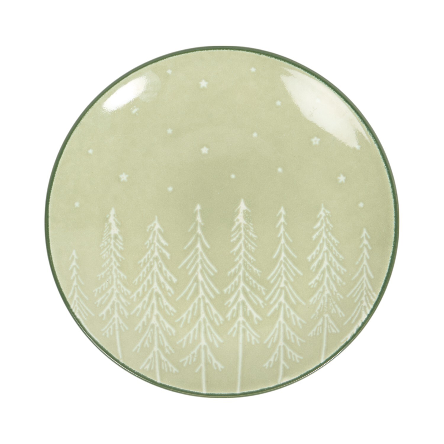 Nordic Tree Side Plate Sage Image 1