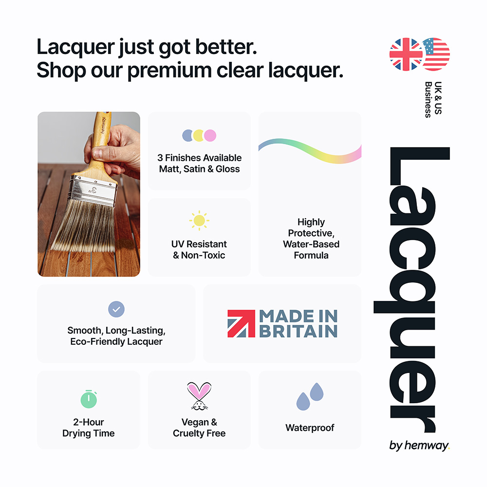 Hemway Clear Satin Protective Lacquer Varnish 1L Image 2