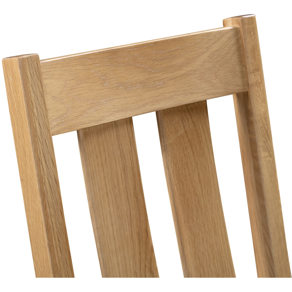 Julian Bowen Cotswold Set of 2 Oak and Veener Grey Dining Chair Image 5