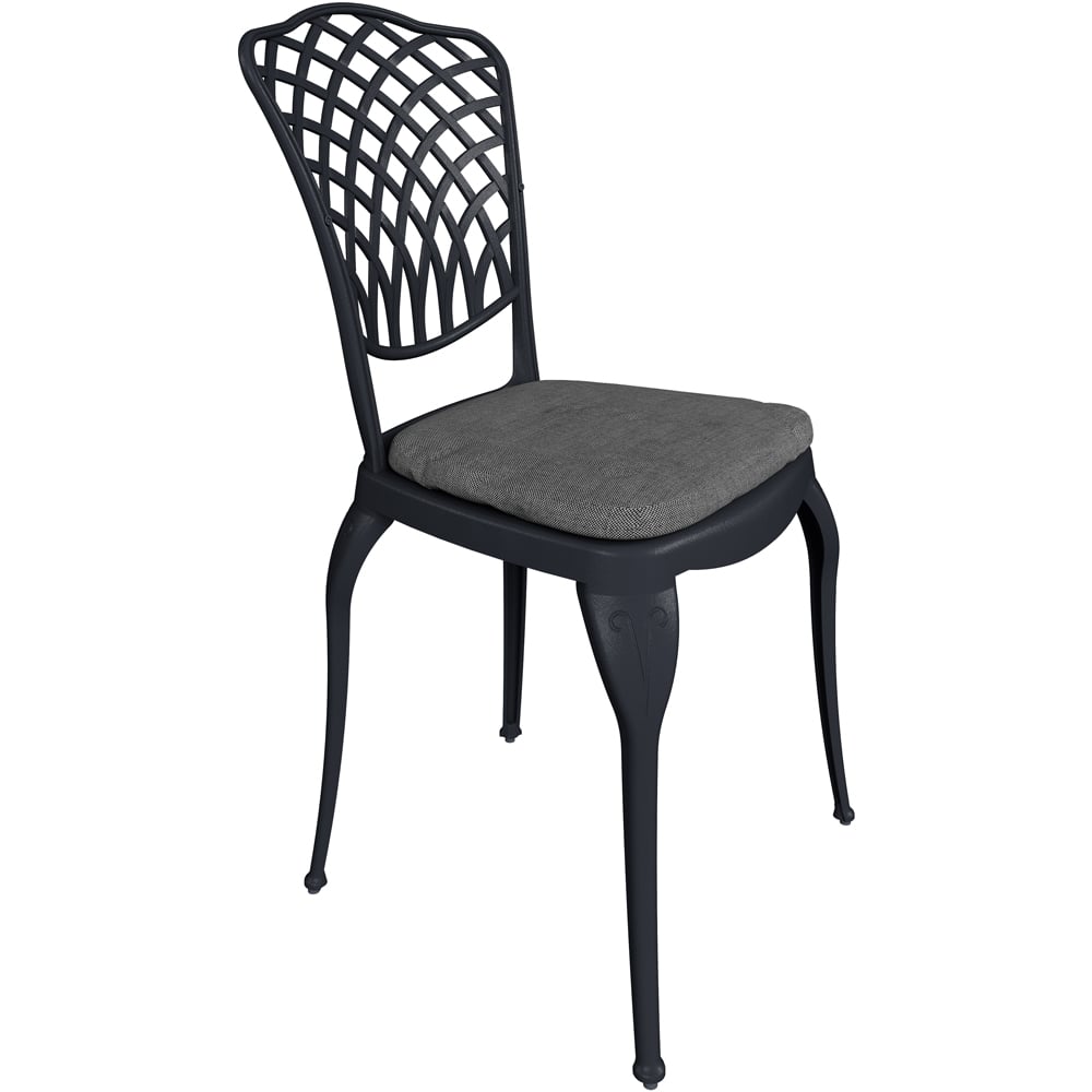 Charles Bentley Cast Aluminium 2 Seater Bistro Set Grey Image 3