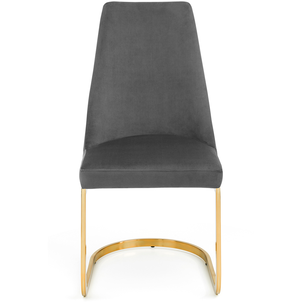 Julian Bowen Vittoria Cantilever Set of 2 Grey Dining Chairs Image 3