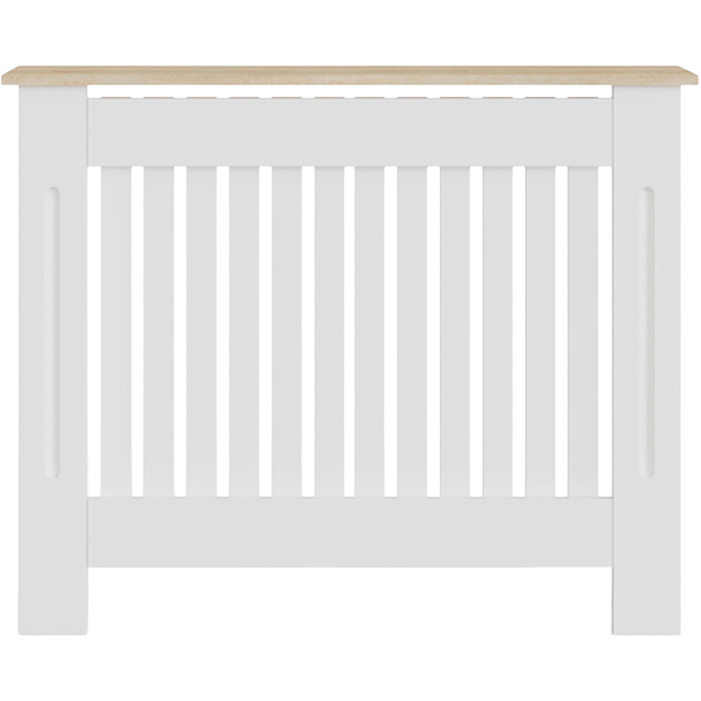 GFW Longslow Classic White Vertical Slat Radiator Cover Medium Image 3