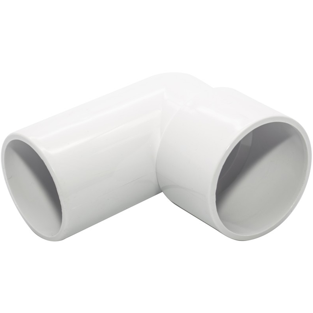 FloPlast Solvent Weld Waste 90 Degree Swivel Bend Male and Female White 40mm Image 4