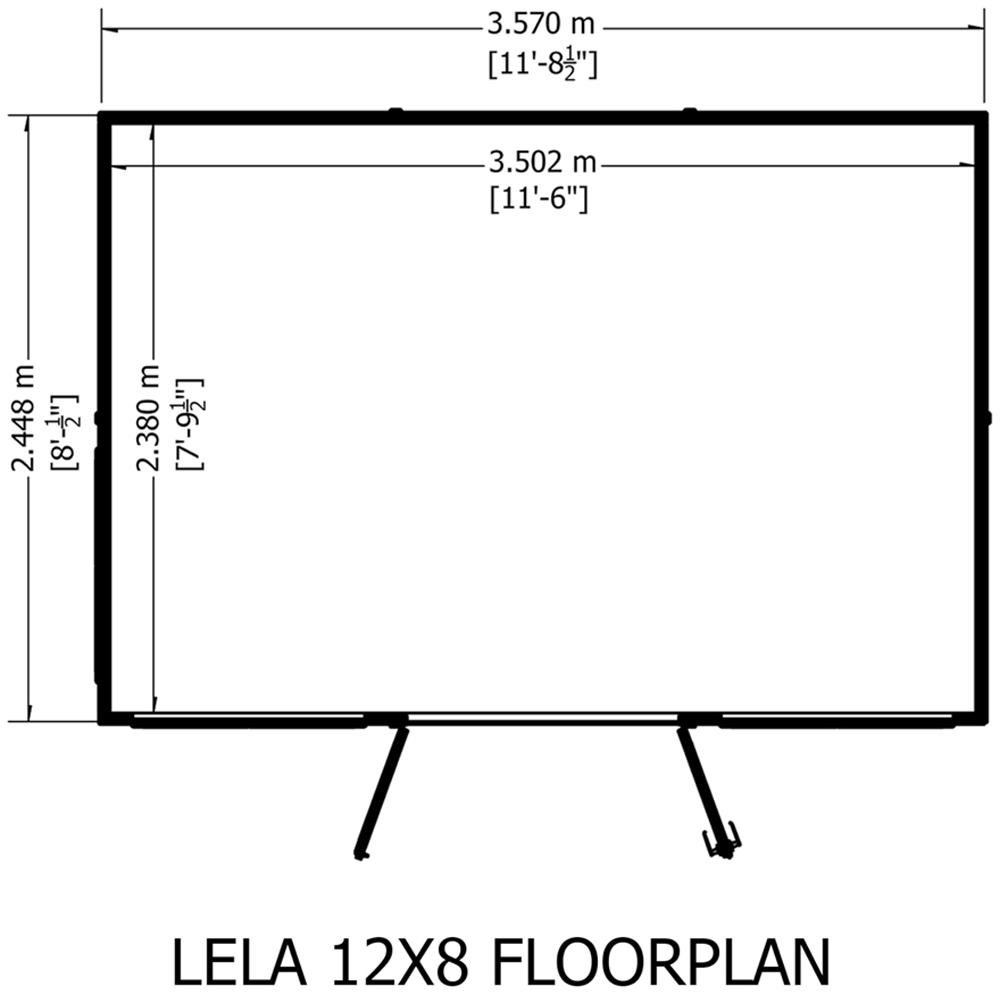Shire Lela 12 x 8ft Double Door Summerhouse Image 7