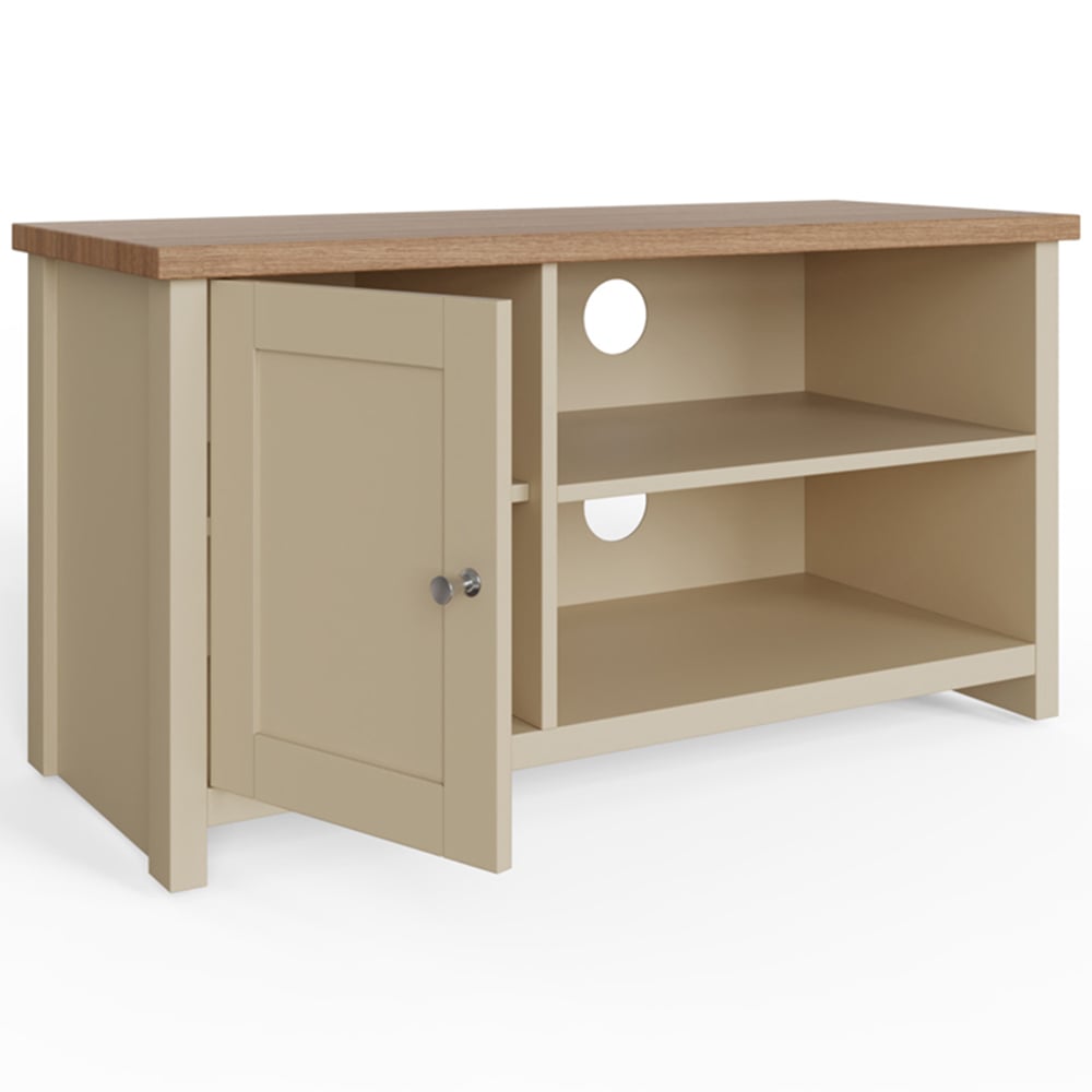 GFW Lancaster Single Door 2 Shelf Cream Small TV Cabinet Image 3