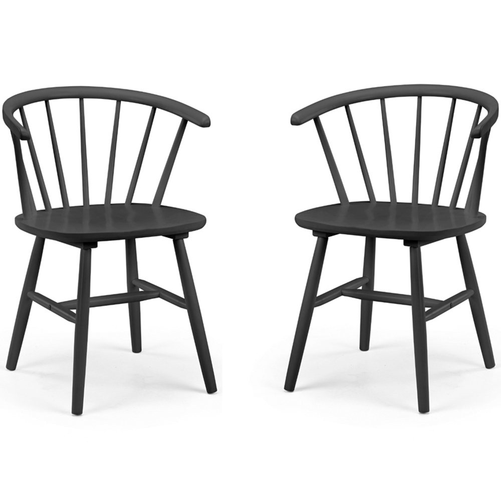 Julian Bowen Modena Set of 2 Black Dining Chair Image 2
