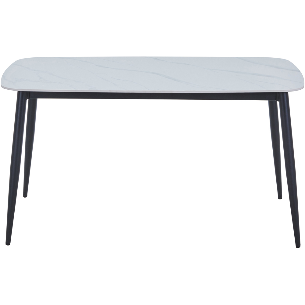 Core Products Aspen 4 Seater Sintered Stone Dining Set White and Grey Image 7