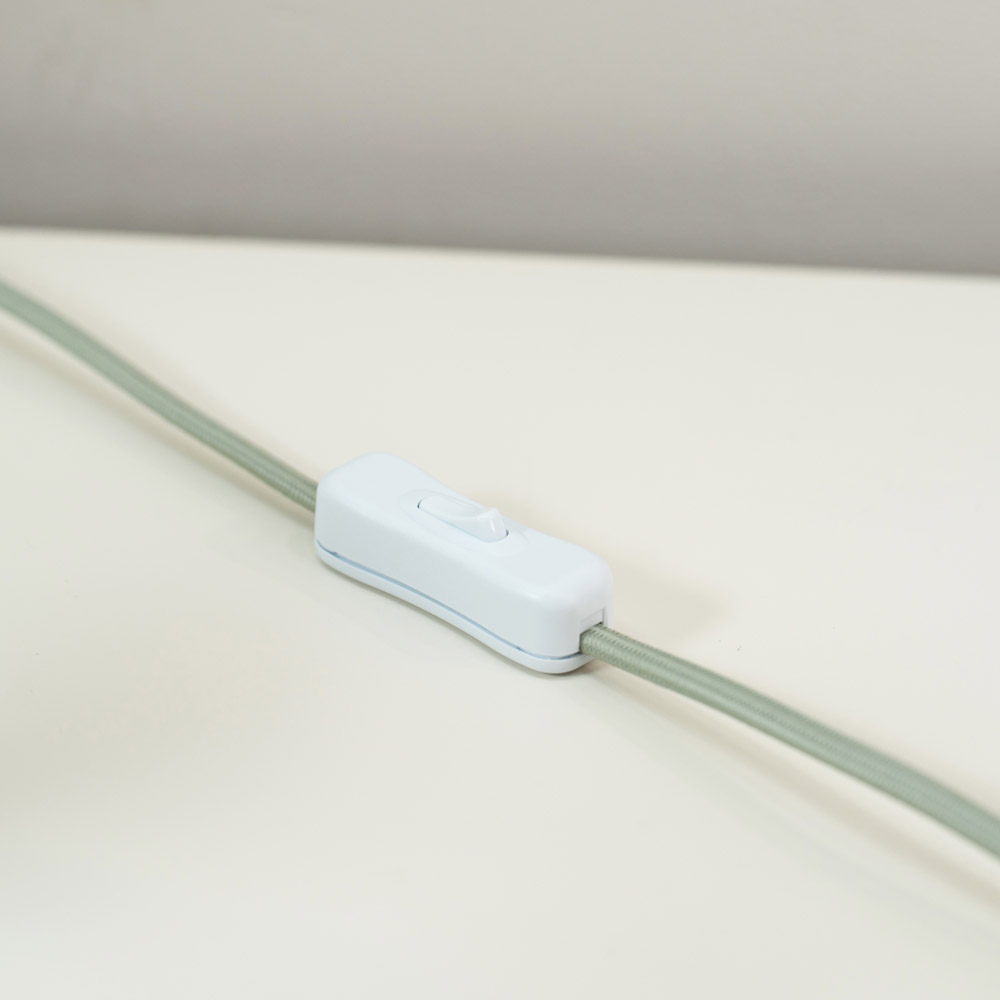 ValueLights Bobbins Pink Aztec Shade Sage Green LED Table Lamp Image 4