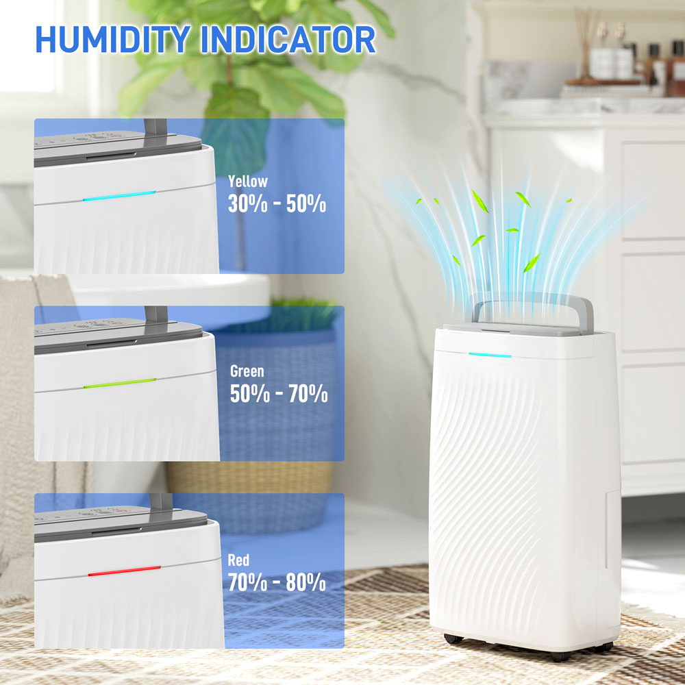 HOMCOM Dehumidifier with Filter and Timer 16L Image 6
