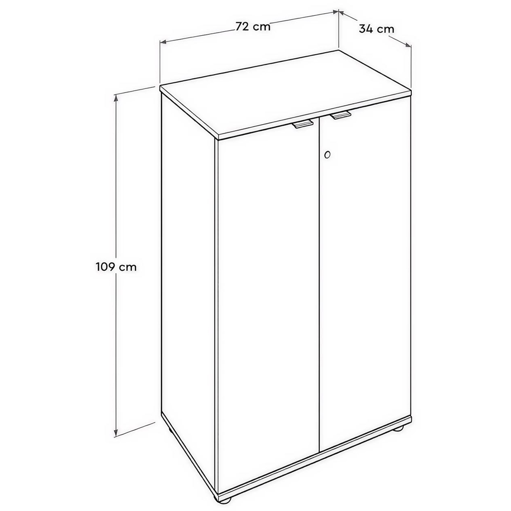 FWStyle 2 Door Anthracite Grey Filing Cabinet Image 7