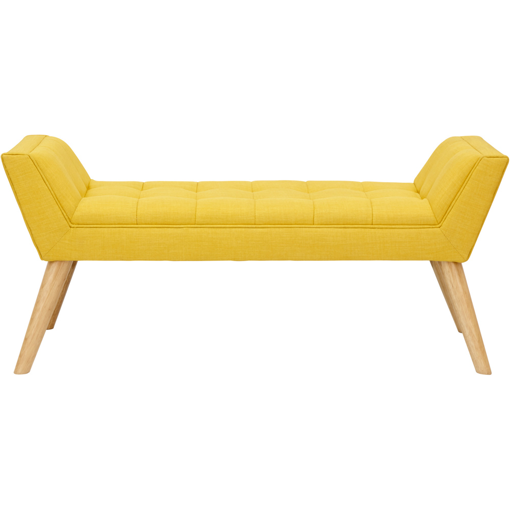 GFW Milan Mustard Yellow Ottoman Window Seat Image 2