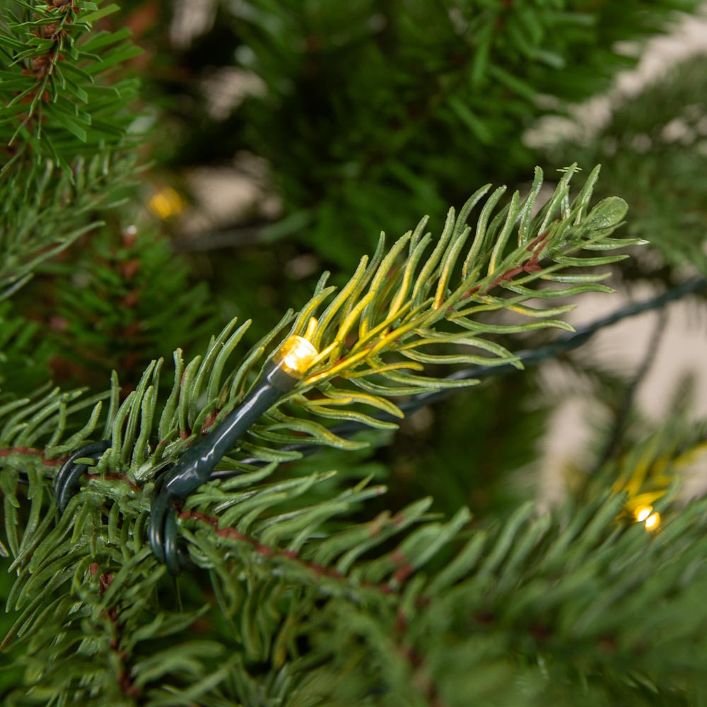 The Christmas Centre Highclere 200 Warm White LED Green Pre-Lit Artificial Christmas Tree 6ft Image 3