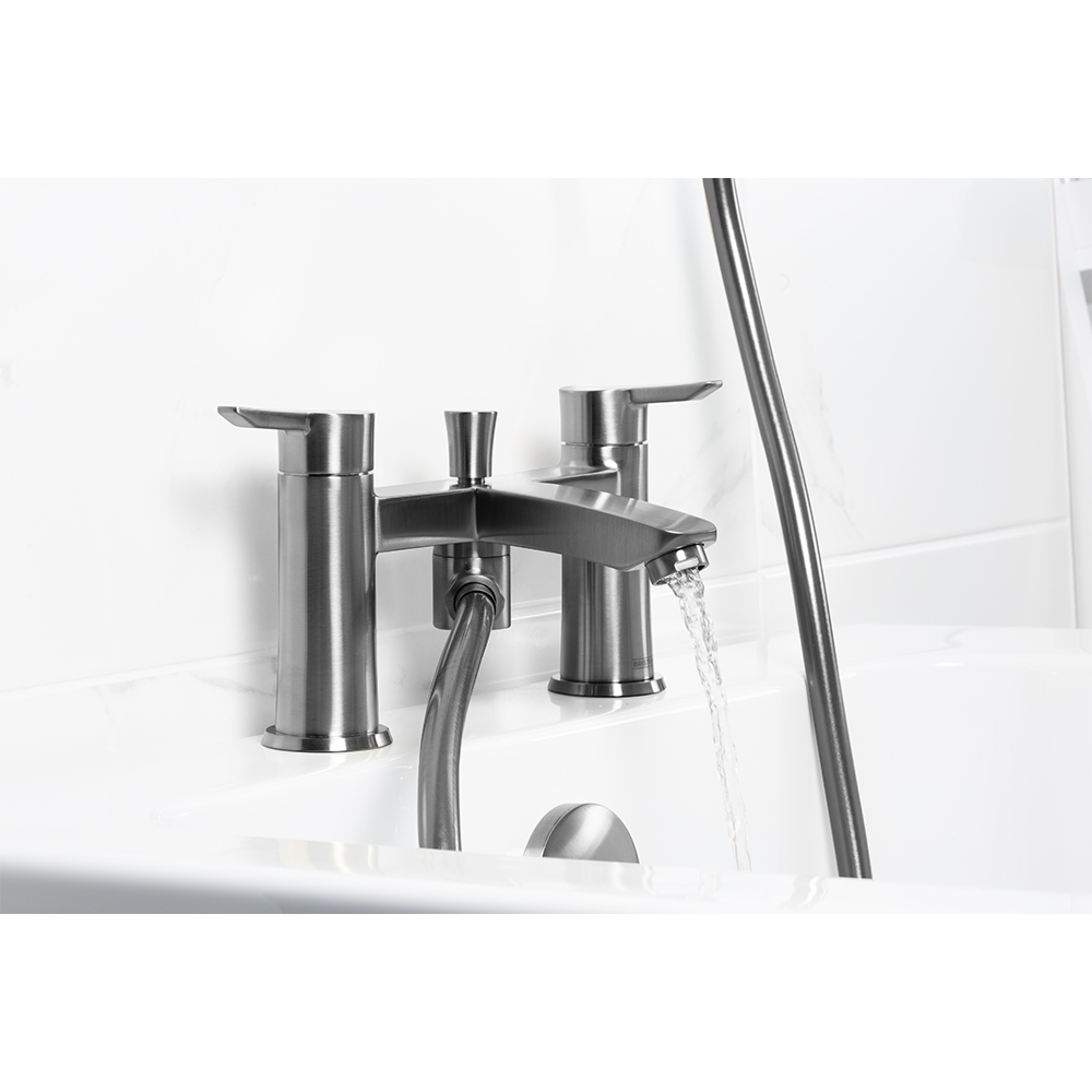 Bristan Apelo Gunmetal Grey Bath Shower Mixer Tap with Handset Image 3