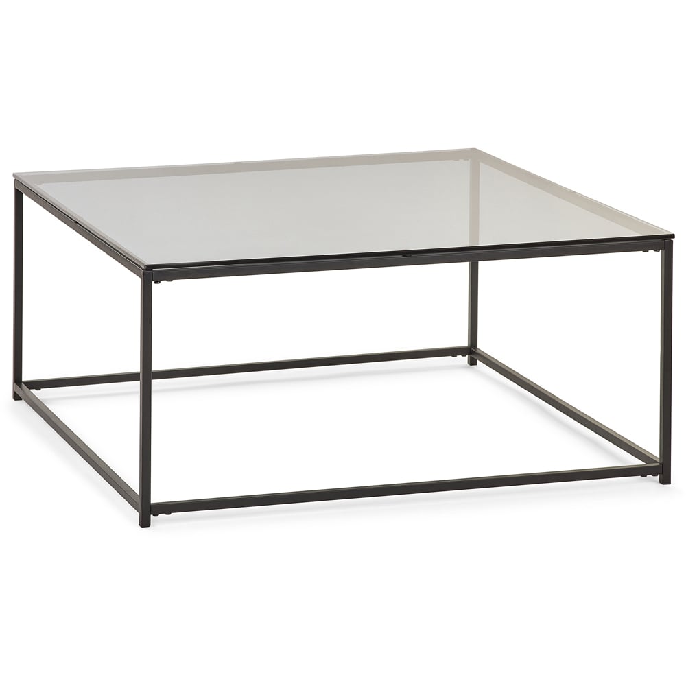 Julian Bowen Chicago Smoked Glass Square Coffee Table Image 2