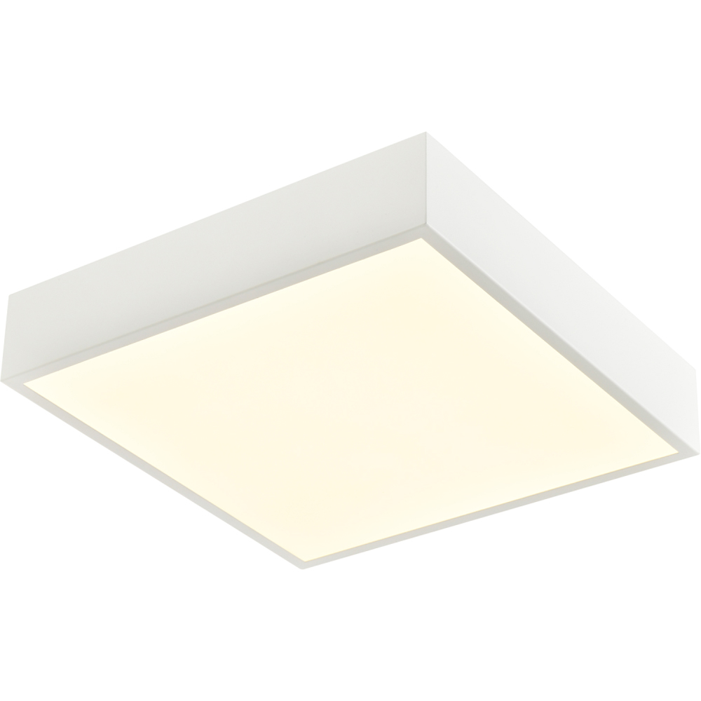 Happy Homewares Matte White Bright LED Flush Square Ceiling Light Image 5