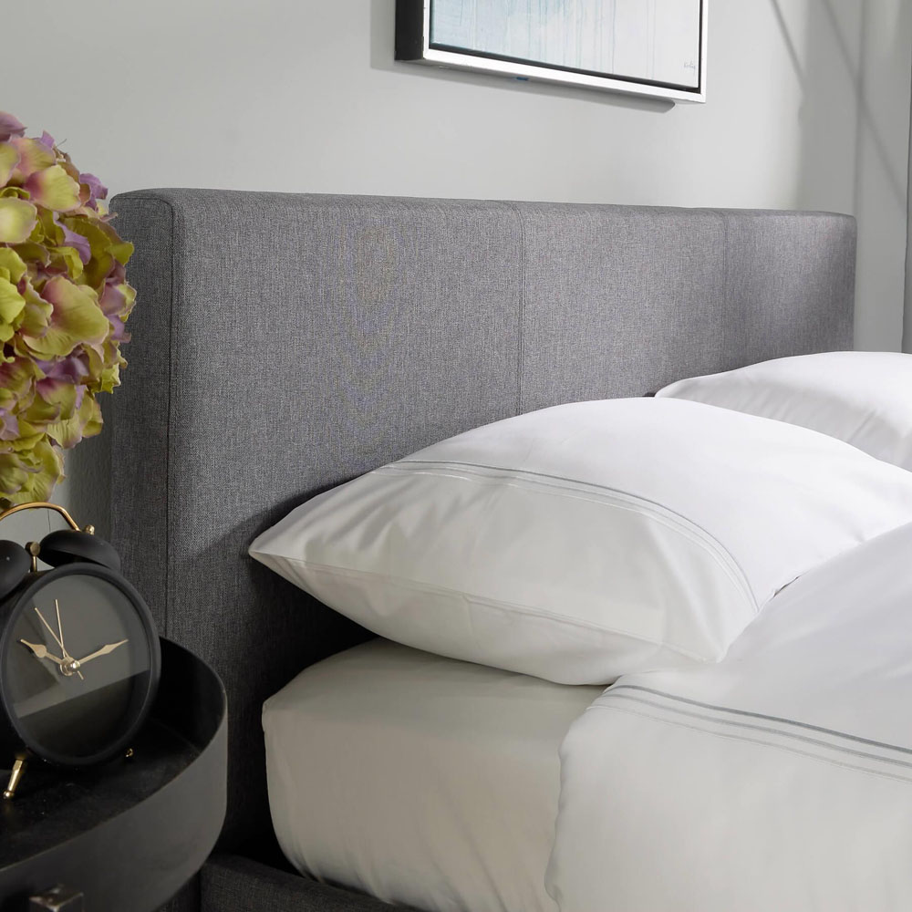 Home Source Endura Small Double Hopsack Fabric Ottoman Bed Image 4