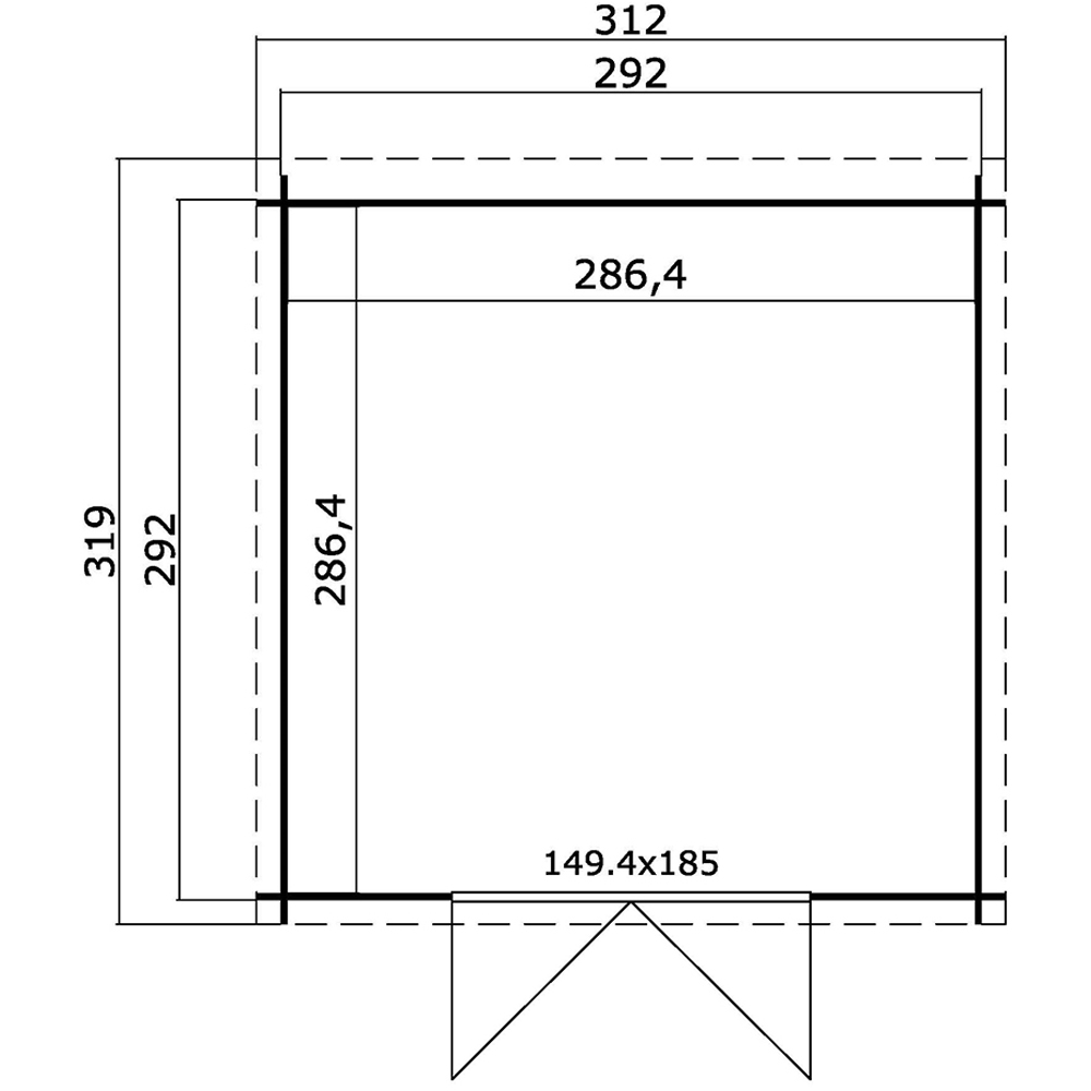 Lasita Osland Sacramento 9.6 x 9.6ft Pent Garden Cabin Image 7