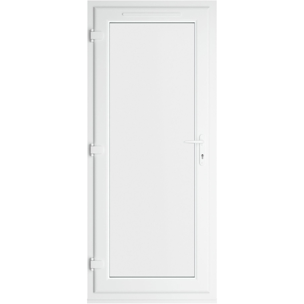 Crystal uPVC Triple Glazed Door Full Glass Right hand White Clear Glass 920x2090mm Image 2
