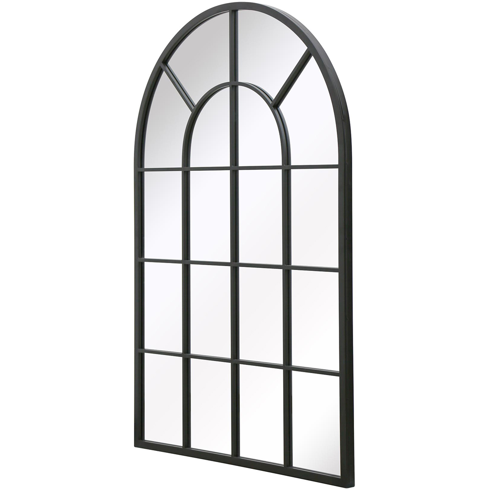 MirrorOutlet The Arcus Black Framed Arched Wall Garden Mirror 120 x 80cm Image 3