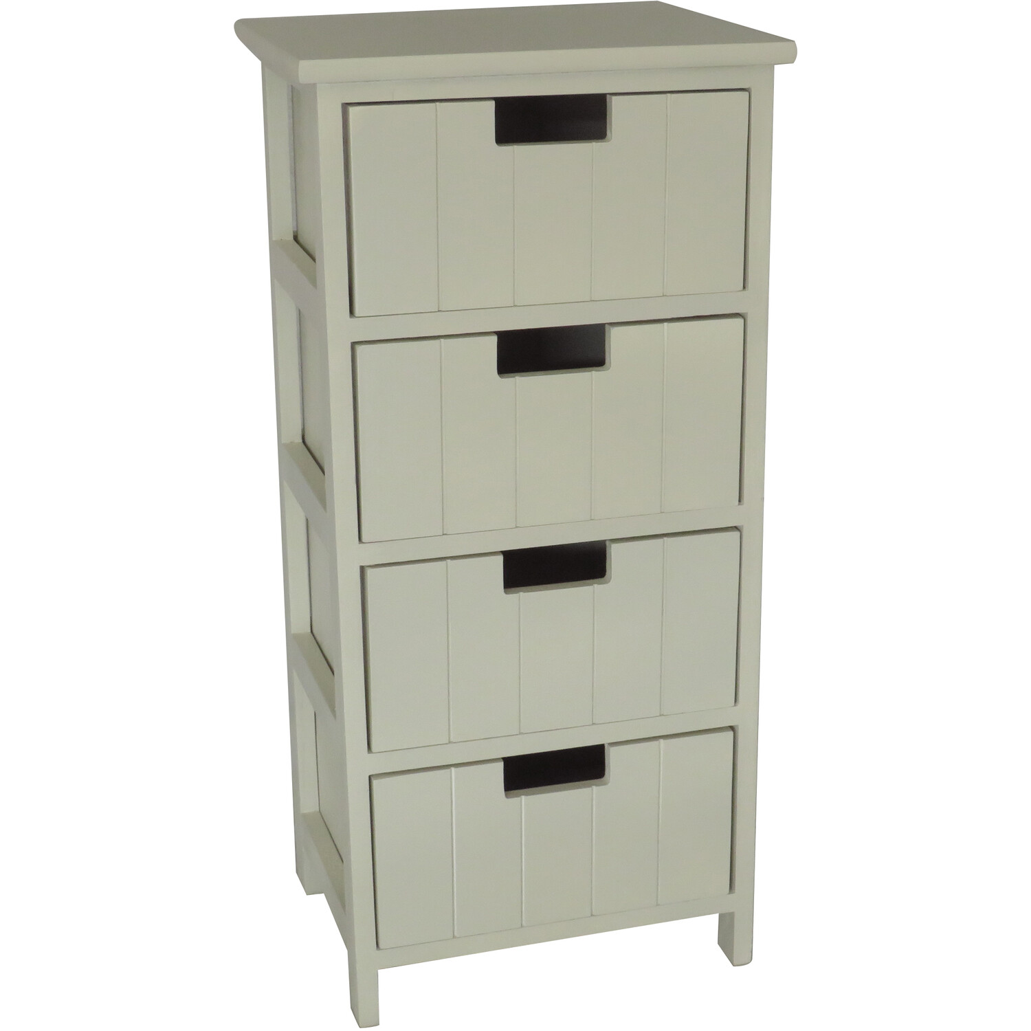 Harten 4 Drawer Storage Tower Greige Image 2
