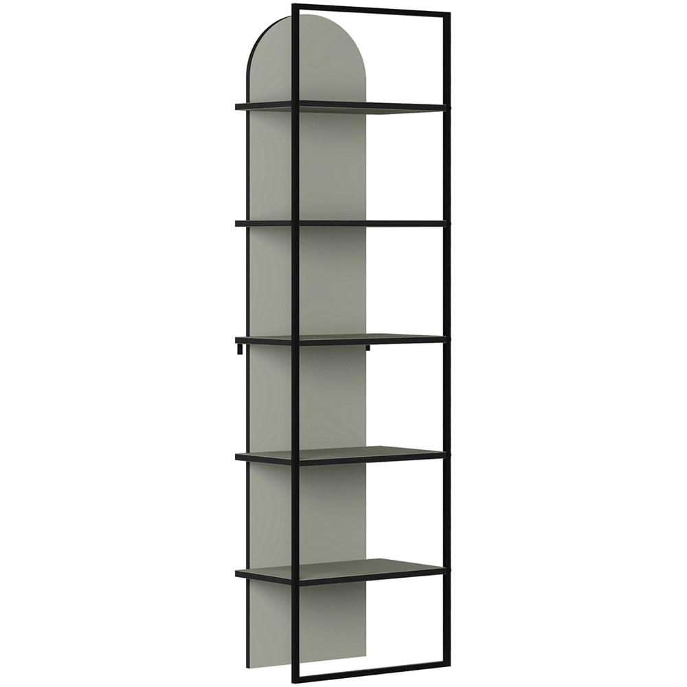 FWStyle Archy 5 Shelf Ash Green Two Tone Bookcase Image 2