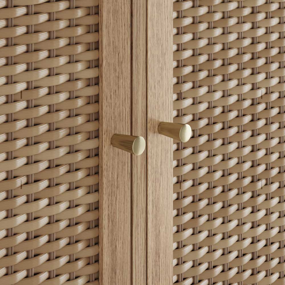 Bordeaux 3 Door Oak Effect Large Sideboard Image 5