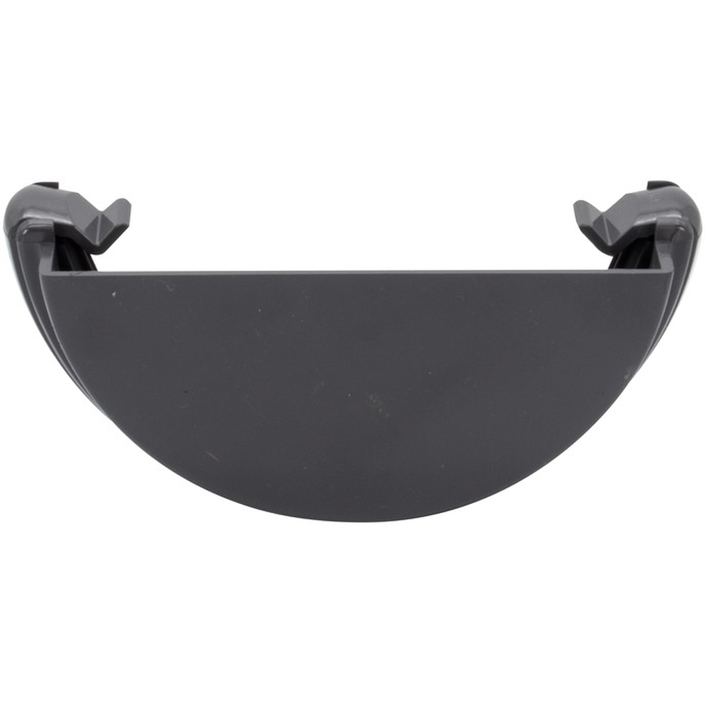 FloPlast Half Round Gutter External Stopend Anthracite Grey 112mm Image 4