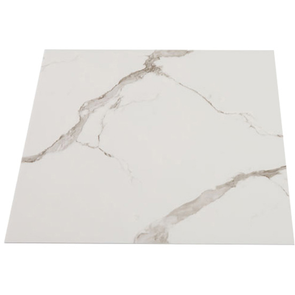 Living and Home Marble Patterned Calacatta White PVC Self Adhesive Wall Sticker 10 Pack Image 2