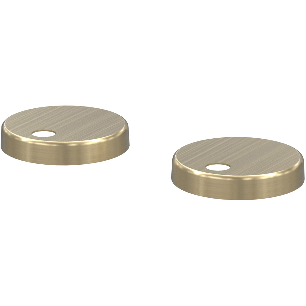 Bathstore Pelosa Brushed Brass Toilet Seat Cover Cap 2 Pack Image 4