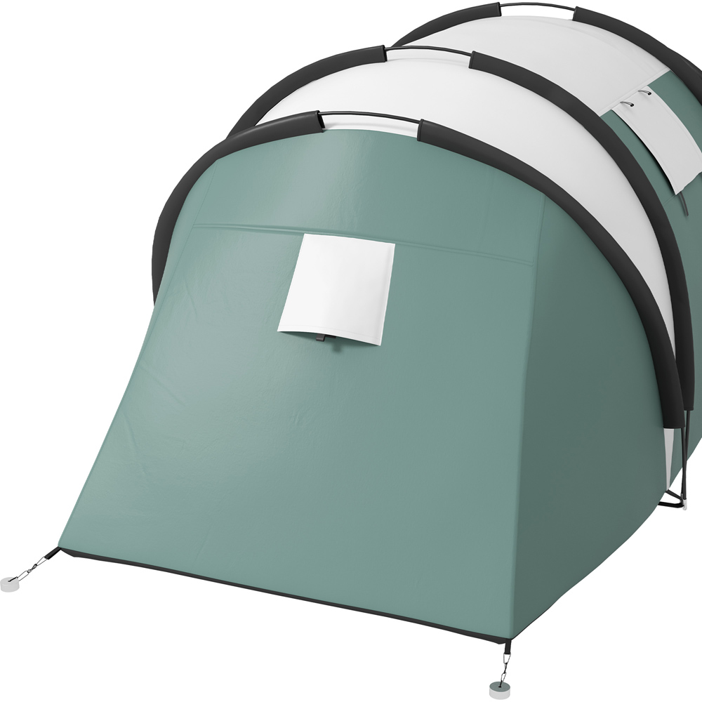 Outsunny 4-5 Person Waterproof Camping Tent with 2 Bedroom Dark Green Image 3