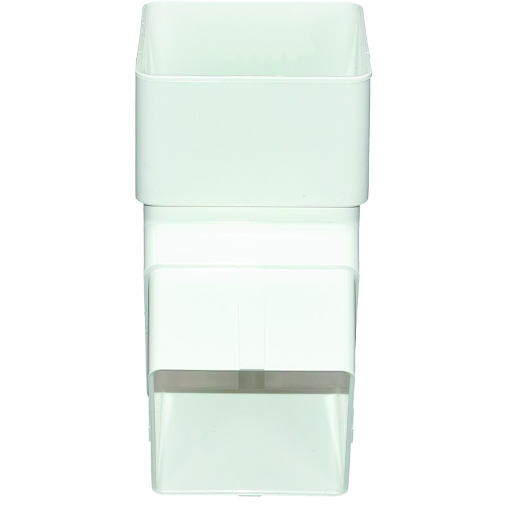 FloPlast Square 112 Degree Downpipe Offset Bend White Image 2